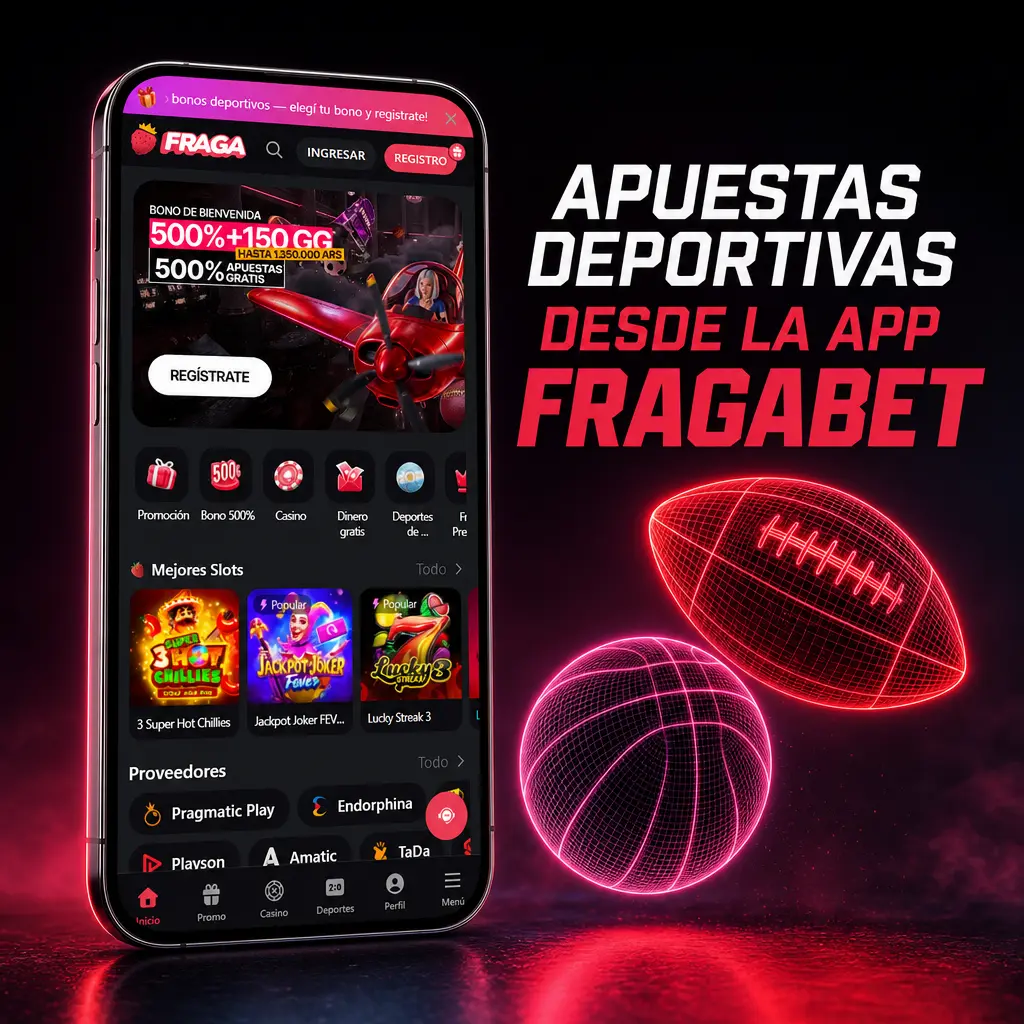 Apuestas deportivas en vivo y pre-partido desde la app Fragabet: fútbol, básquet, tenis, esports y más con cuotas actualizadas.
