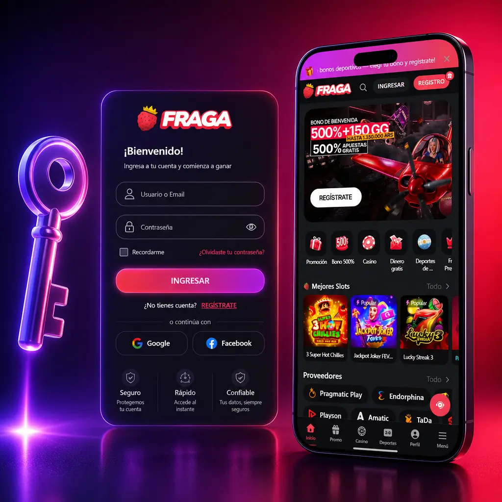 Cómo iniciar sesión en Fragabet Argentina: ingresá tus datos, contraseña y accedé a tu cuenta para apostar.