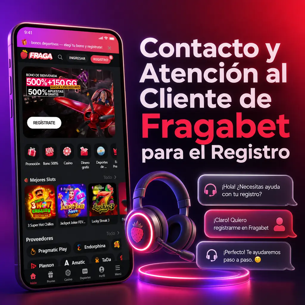 Atención al cliente de Fragabet disponible 24/7 en Argentina para consultas sobre registro, verificación y depósitos