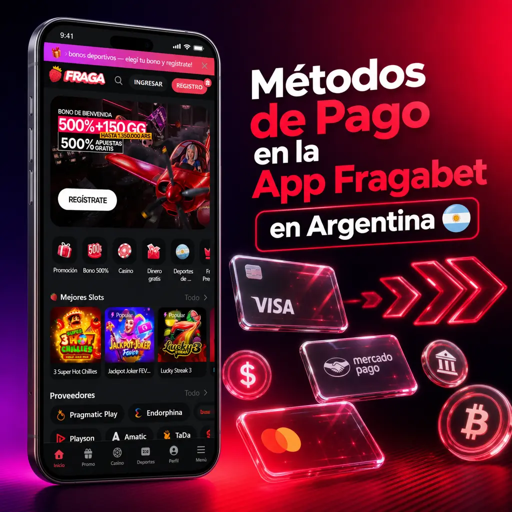 Métodos de pago disponibles en la app Fragabet para jugadores en Argentina: Mercado Pago, transferencia bancaria, criptomonedas y más